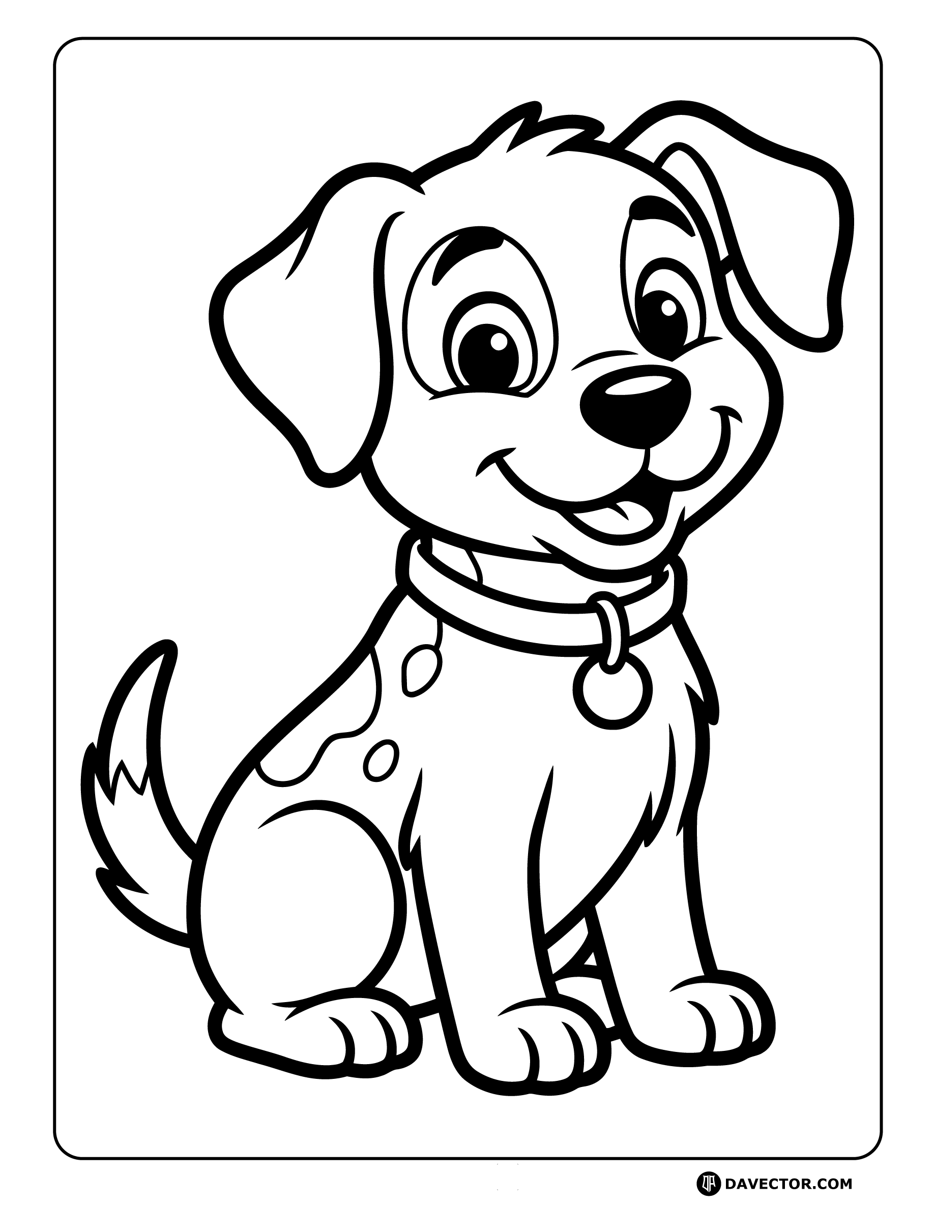 Animated Dog Coloring Pages — free dog coloring page