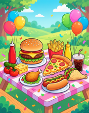 fast food coloring pages category