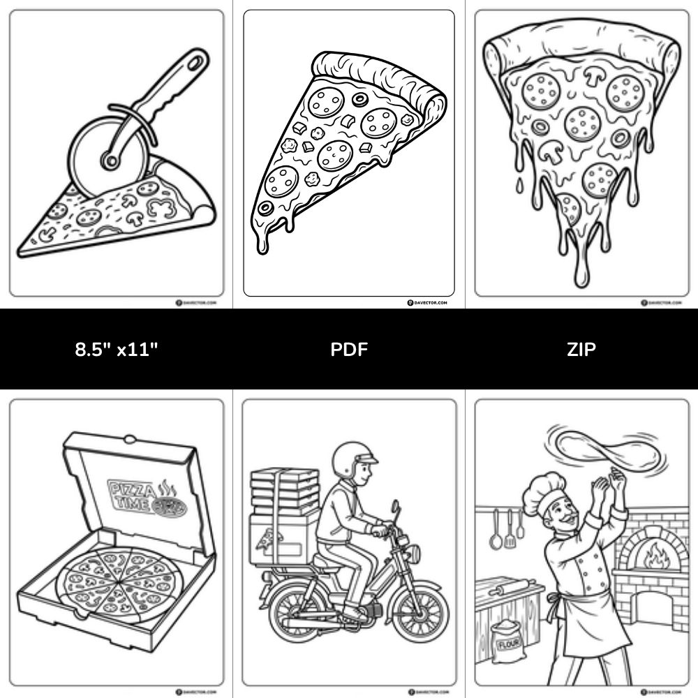 pizza slice coloring book product gallery