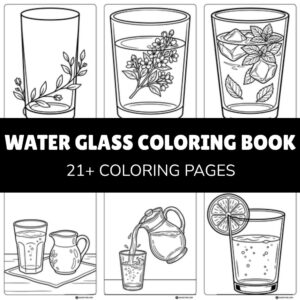 water glass coloring book product